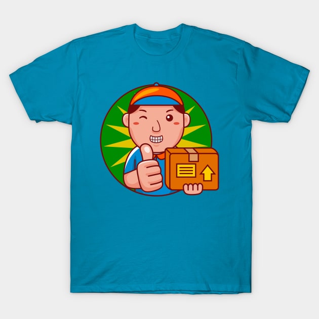 Courier Man T-Shirt by MEDZ